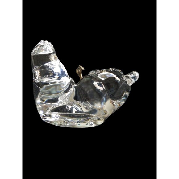 Igor Carl Faberge Panda Bear Paperweight Glass Art Signed 1989 FM Made in France - Picture 7 of 16